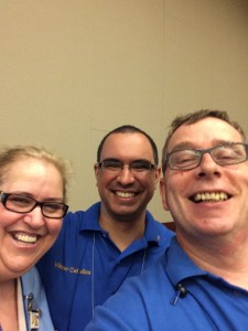 Christine and I with Winster (centre)